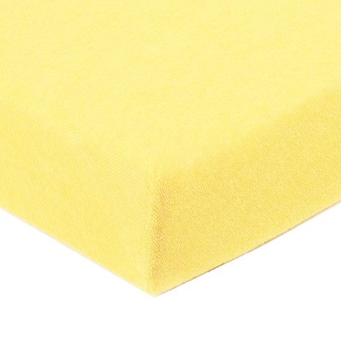 Jersey prostěradlo do látkové postýlky žluté 90x55: Česká výroba (foto 1)