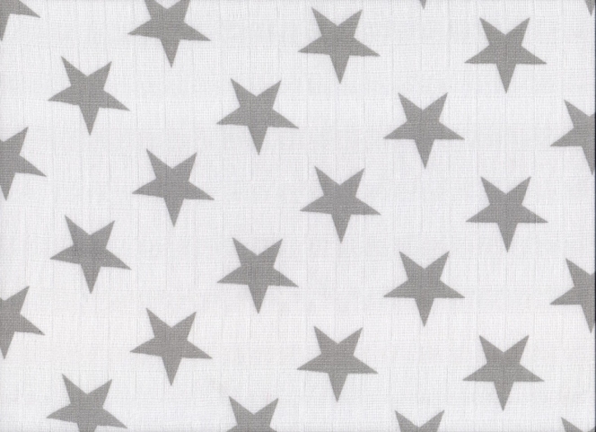 Plenková bavlněná osuška tištěná 90x100 Hvězdy šedé