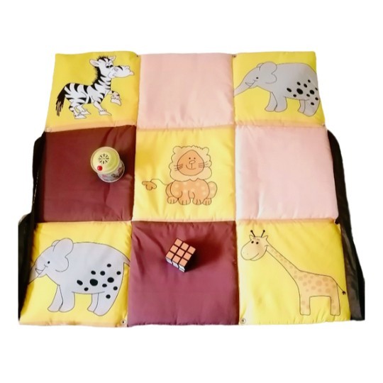 Hrací dětská deka a taška 2 v 1: žlutá (foto 3)