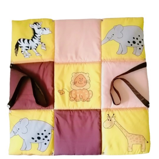 Hrací dětská deka a taška 2 v 1: žlutá (foto 4)